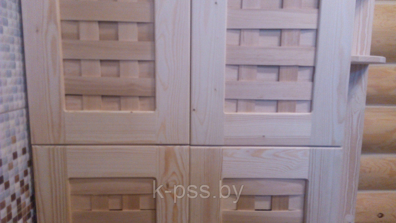 Шкаф деревянный для ванной комнаты - фото 3 - id-p116187150