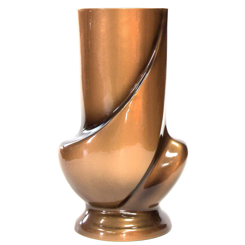 Ваза бронза / черный из полимергранита Black Bronze №1 22 см