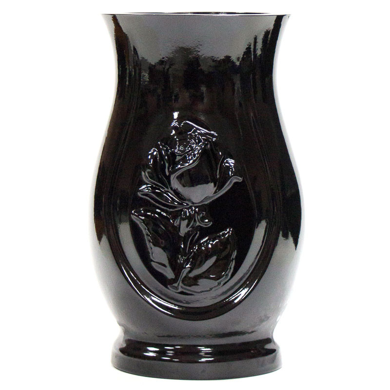 Ваза черная из полимергранита Black №5 27 см