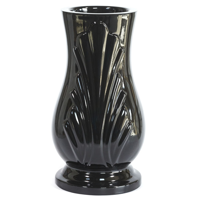 Ваза черная из полимергранита Black №10 29 см
