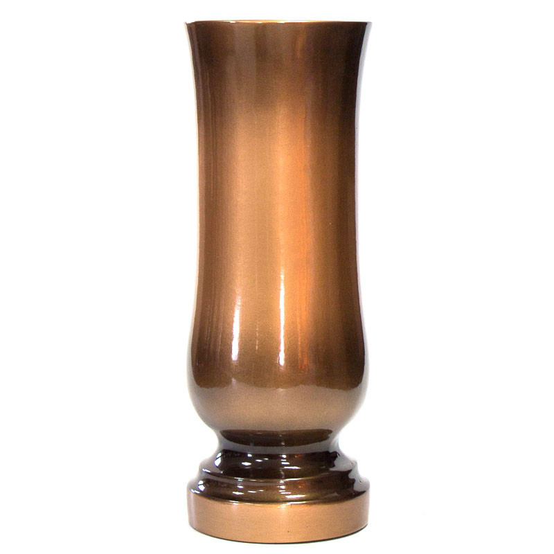 Ваза бронза / черный из полимергранита Black Bronze №7 26 см