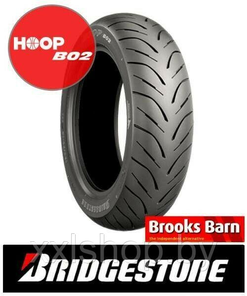 Покрышка на скутер Bridgestone Hoop B02 130/70-12 62L Reinf TL Rear - фото 1 - id-p116191176