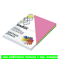 Бумага цветная, Index Color, 80гр, А4, 4х25 (22,57,68,77), 100л, арт. ICmixintensiv/4x25/1(работаем с юр