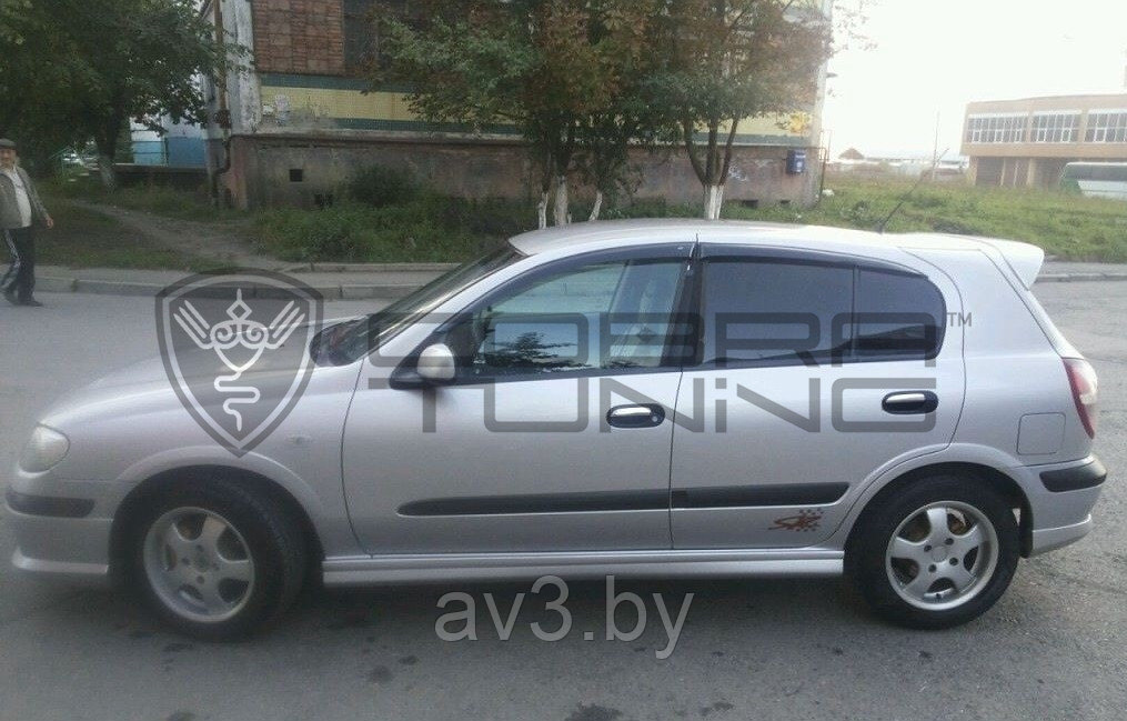 Ветровики Nissan Almera 2 хетчбек 5d(N16) 2000-2006/ Ниccан Альмера (Cobra Tuning) - фото 2 - id-p60447889