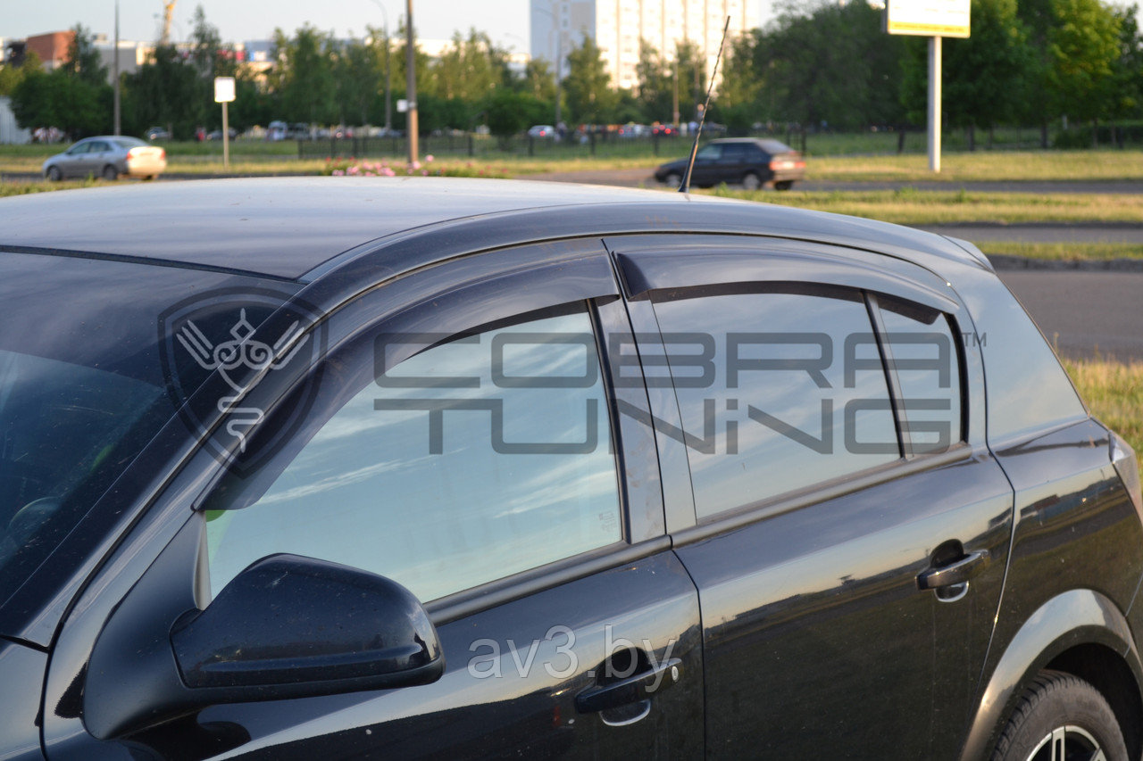 Ветровики Opel Astra H хетчбек 5d 2004/ Опель Астра (Cobra Tuning) - фото 2 - id-p60447994