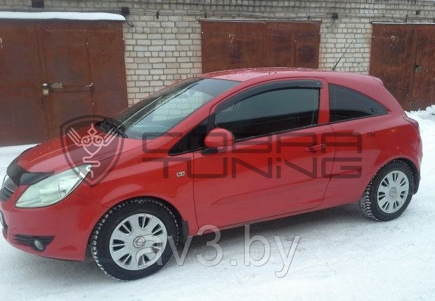 Ветровики Opel Corsa D 3d 2006/ Опель Корса (Cobra Tuning) - фото 2 - id-p60448016