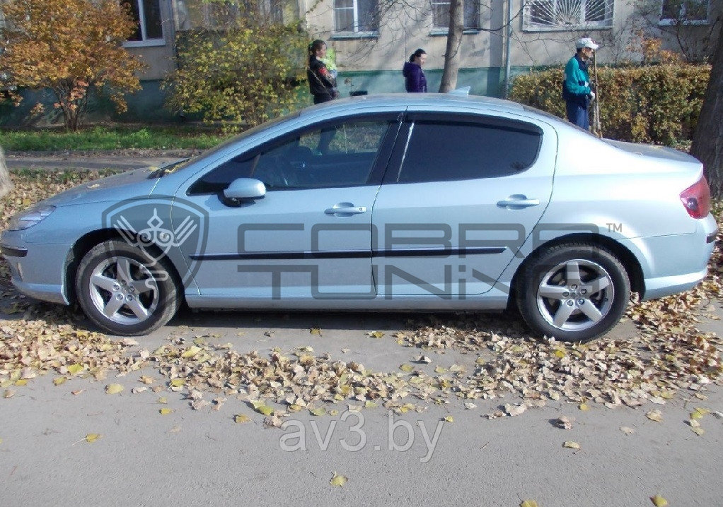 Ветровики Peugeot 407 Sd 04-2010 (Cobra Tuning) - фото 2 - id-p60448111