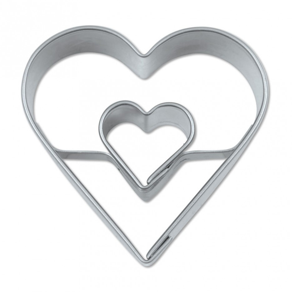 Формочка для печенья "Сердце в сердце", 40 мм - фото 1 - id-p116245517