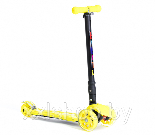 Детский самокат BiBiTu Play SKL-07D 120 mm желтый, фото 2