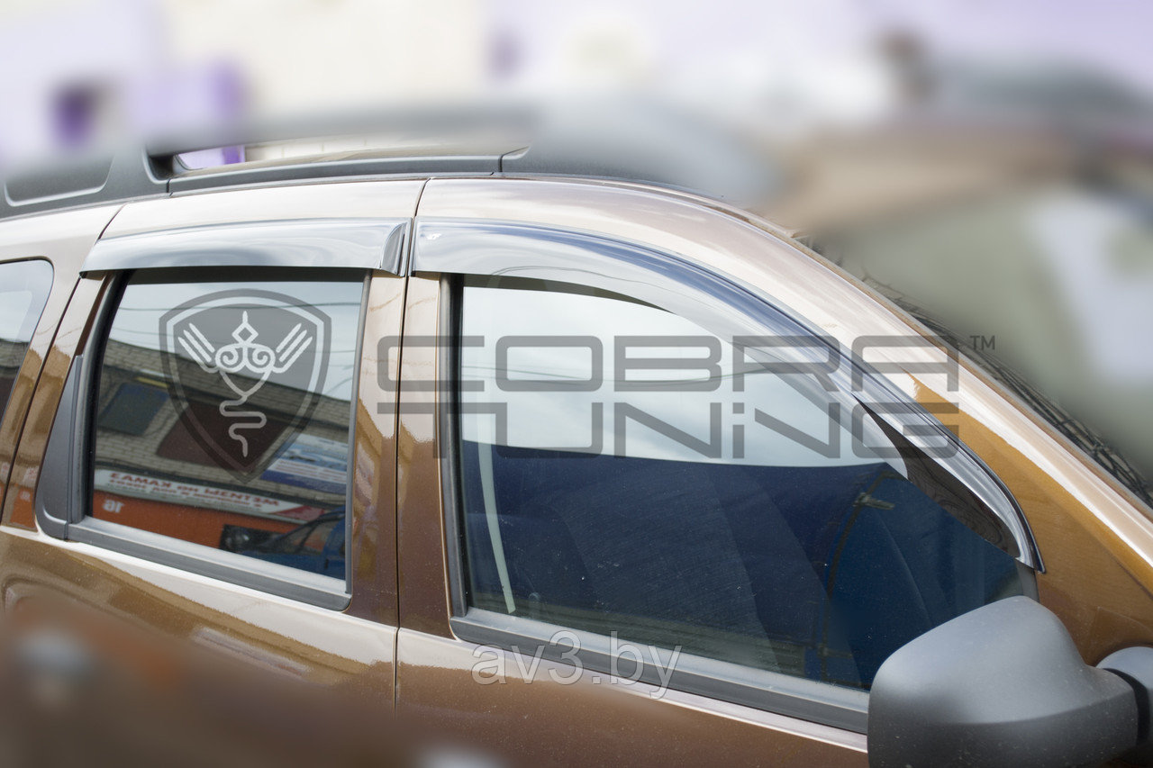 Ветровики Renault Duster 2010-2020 / Рено Дастер (Cobra Tuning) - фото 2 - id-p60448145