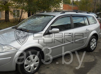 Ветровики Renault Megane 2 Wagon 5d 2002-2008/ Рено Меган (Cobra Tuning)