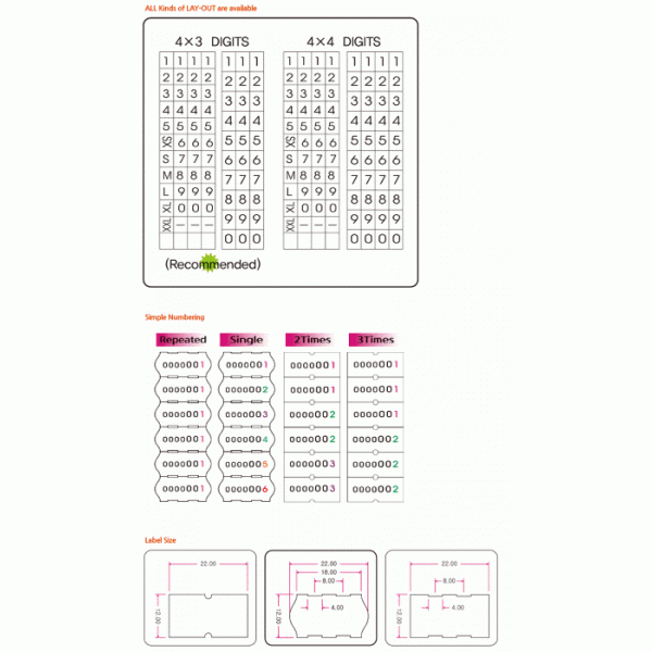 Этикет-пистолет нумератор кроя MoTEX MX-808(работаем с юр лицами и ИП) - фото 2 - id-p113248118