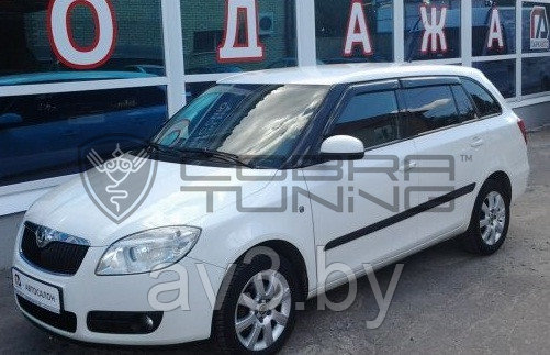 Ветровики Skoda Fabia 2 универсал 2007-2014 / Шкода Фабия (Cobra Tuning) - фото 2 - id-p60448243