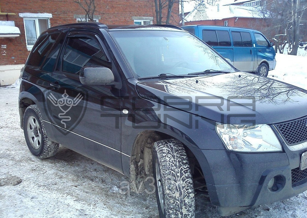 Ветровики Suzuki Grand Vitara 3d 2005/ Сузуки Грант Витра (Cobra Tuning)