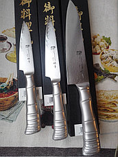 Набор кухонных ножей поварская двойка TAMAHAGANE серии KYOTO Bamboo., фото 3