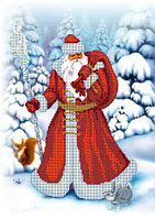 Схемы для вышивания бисером "Дед Мороз".