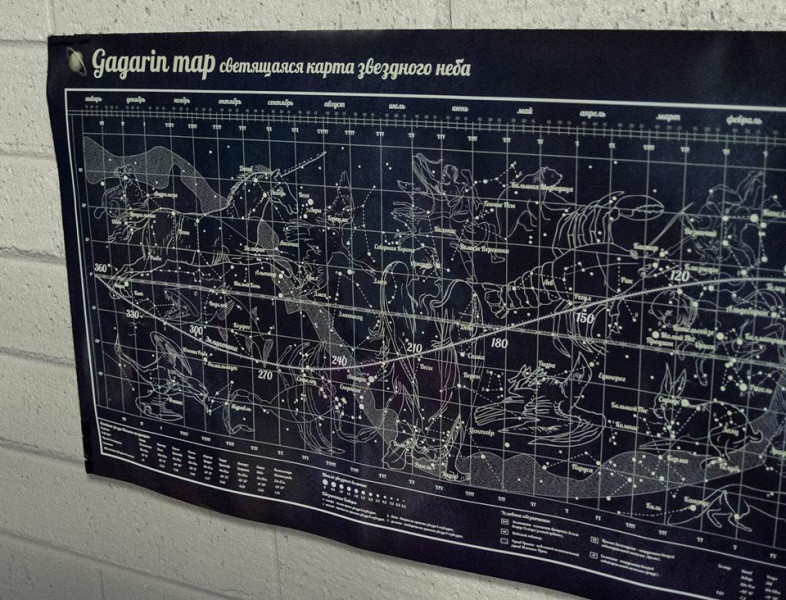 Gagarin Map светящаяся карта звездного неба - фото 6 - id-p6878468
