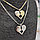 Парный кулон «Сердце»(2 цепочки, 2 половинки сердца), фото 4