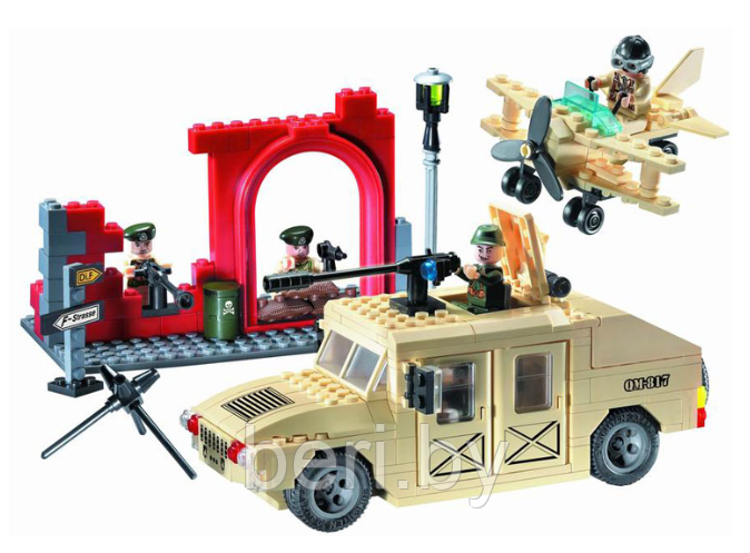 817 Конструктор Brick (Брик) "Военный джип Хаммер", 323 детали, аналог LEGO - фото 2 - id-p116277316