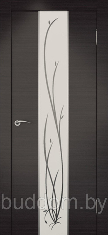Двери межкомнатные экошпон Перфектлайн ПО Гранд с рисунком . Цвета Венге, Дуб беленый .