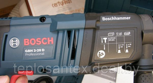 Перфоратор BOSCH GBH 2-20 D Professional (650Вт, 1.7 Дж) в чемодане в Гомеле - фото 3 - id-p6880633