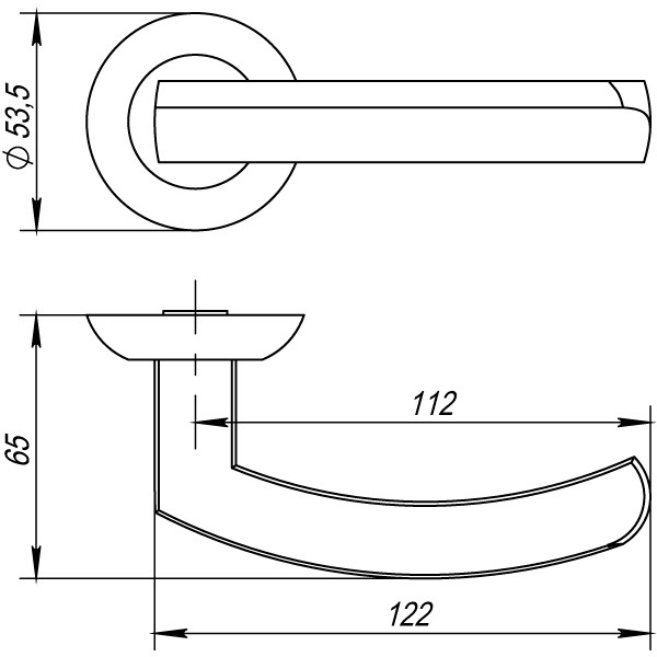 Дверная ручка ALFA TL SN/CP-3 матовый никель/хром - фото 3 - id-p116299235