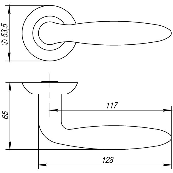 Дверная ручка BASIS TL CF-17 кофе - фото 3 - id-p116299254