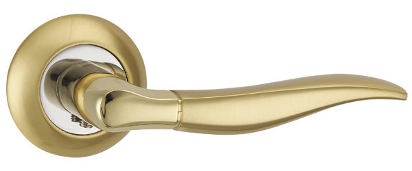 Дверная ручка PELICAN TL SG/GP-4 матовое золото/золото - фото 1 - id-p116299282