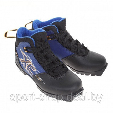 Ботинки лыжные TREK Арена NNN ИК Black-blue,ботинки лыжные, ботинки для лыж, ботинки беговые лыжные - фото 1 - id-p103990363