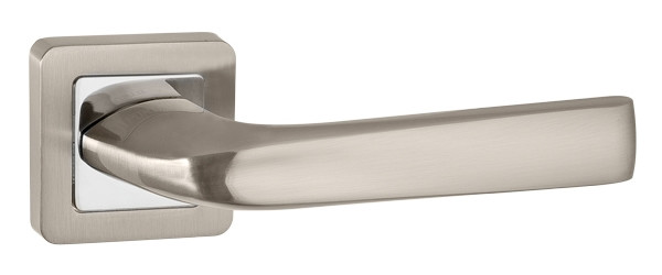 Дверная ручка SATURN QR SN/CP-3 матовый никель/хром, фото 1