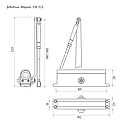 Доводчик дверной Нора-М 530 URBOnization (от 50 до 90 кг) белый, фото 2