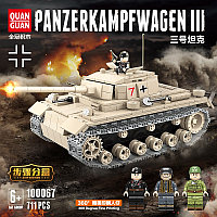 Конструктор Танк Panzerkampfwagen III, 100067, 711 дет., аналог LEGO (Лего)