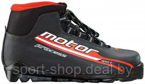 Ботинки лыжные Motor "Process" SNS Black-red,ботинки лыжные, ботинки беговые лыжные,лыжные ботинки SNS - фото 1 - id-p103990357