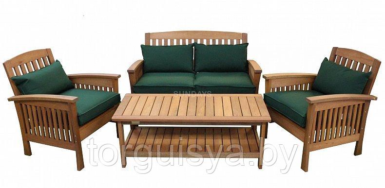 Комплект садовой мебели Sundays MAJESTIC, акация (2 кресла+1 скамья+1 столик), фото 2