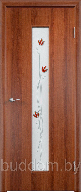 Двери межкомнатные МДФ ПО С17(ф) Тюльпан Миланский орех - фото 2 - id-p6893628