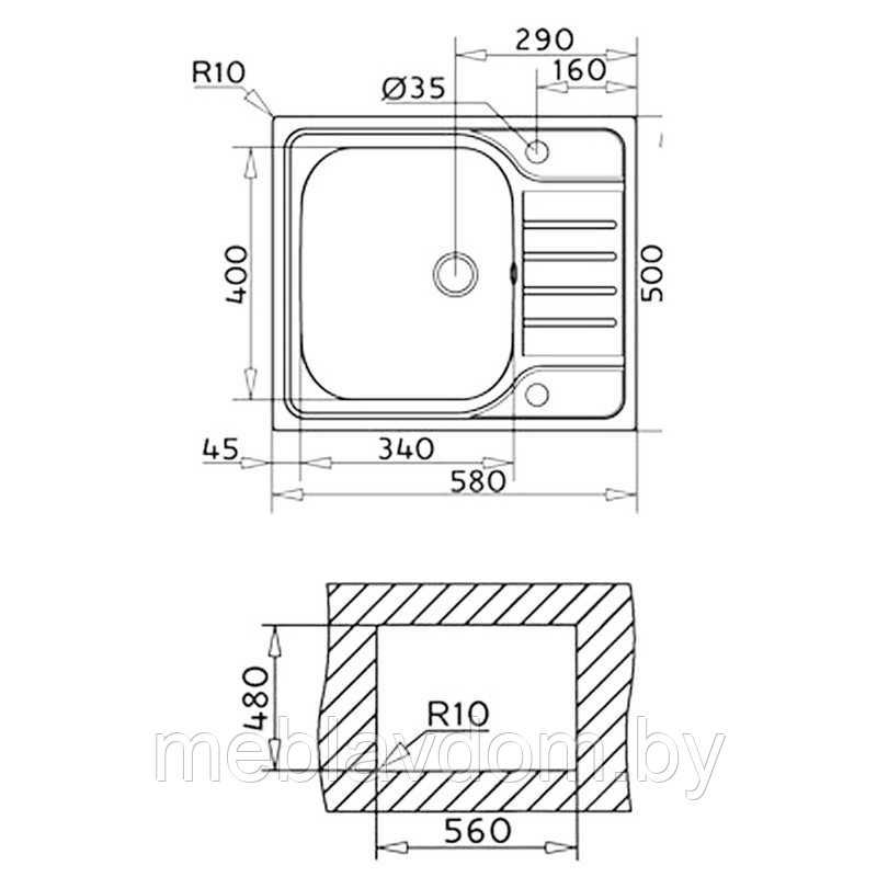 КУХОННАЯ МОЙКА TEKA E 50 1C 580.500 MTX