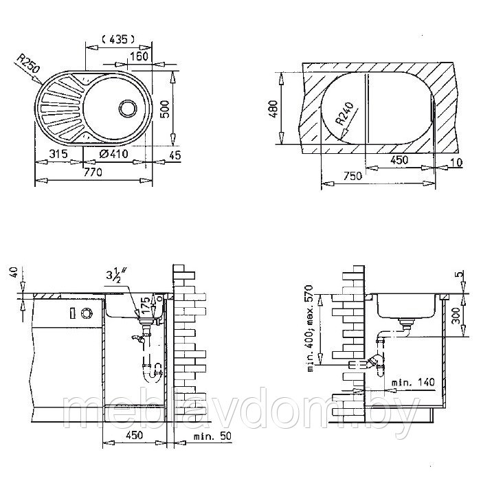 КУХОННАЯ МОЙКА TEKA DR 77 1C1E MTX