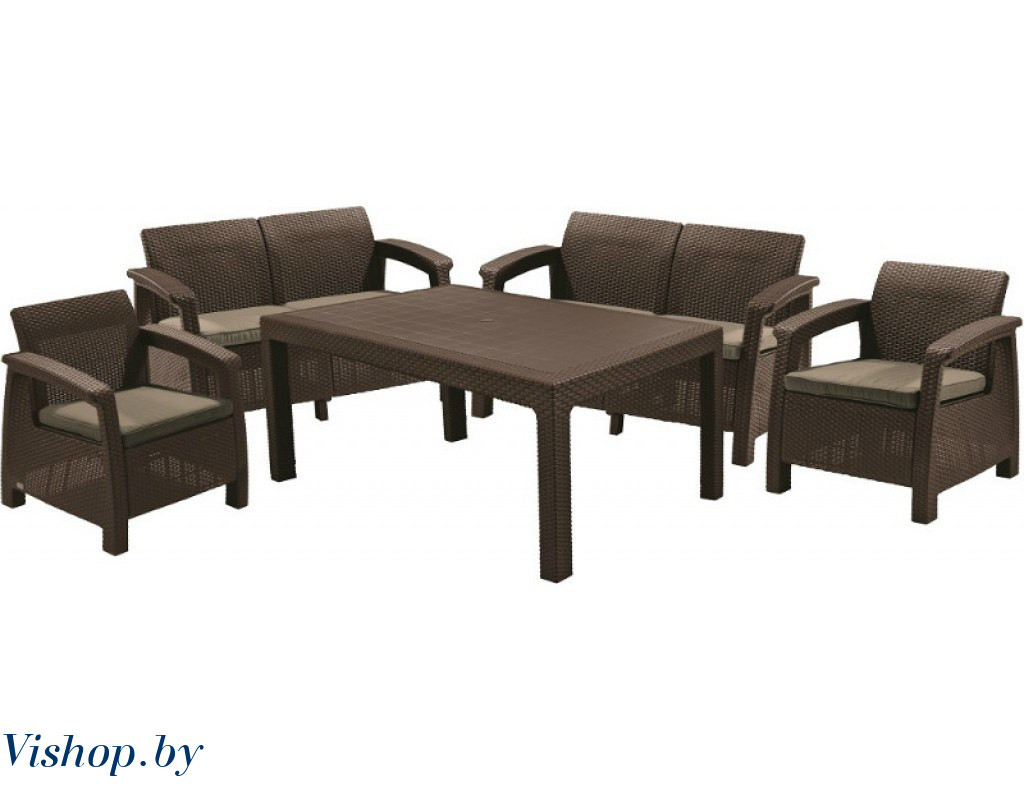 Комплект мебели Corfu Fiesta коричневый - фото 1 - id-p116365337