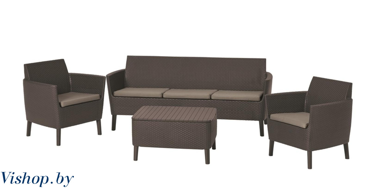 Комплект мебели Salemo 3-sofa set (Салемо) коричневый