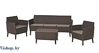 Комплект мебели Salemo 3-sofa set (Салемо) коричневый