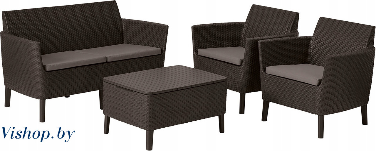 Комплект мебели Salemo 2-sofa set (Салемо) коричневый - фото 1 - id-p116365341