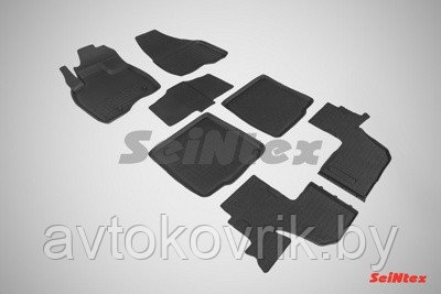 Коврики для Ford Explorer V 2010-2015 в салон резиновые коврики с высоким бортом Seintex 186828 - фото 2 - id-p116370722