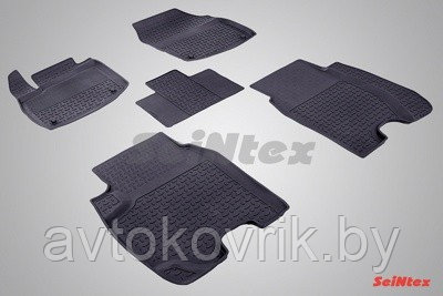Резиновые коврики с высоким бортом для Honda Civic IX Hatchback 2011-н.в. - фото 2 - id-p116371051