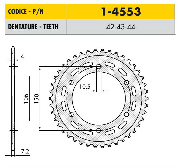 Звездочка ведущая Sunstar 1-4553-42 зубьев - фото 1 - id-p6895962