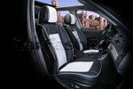 Накидки универсальные на передние сиденья для авто CarFashion Premium/ MADRID Цвет черный/серый/серый/серый