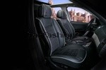 Накидки универсальные на передние сиденья для авто [CarFashion Premium/MADRID Цвет черный/черный/серый/серый] - фото 1 - id-p116375048