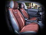 Накидки универсальные на передние сиденья для автомобилей [CarFashion Premium/TORINO  Цвет кофе/кофе/кофе], фото 2