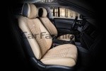 Накидки универсальные на передние сиденья для автомобилей [CarFashion Premium/STALKER Цвет беж/бежевый/беж]