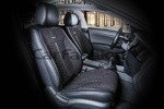Накидки на передние сиденья для автомобилей [CarFashion Premium/STALKER Цвет черный/чер/т.сер]