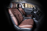 Накидки универсальные на передние сиденья для автомобилей [CarFashion Premium/STALKER Цвет кофе/кофе/кофе], фото 2